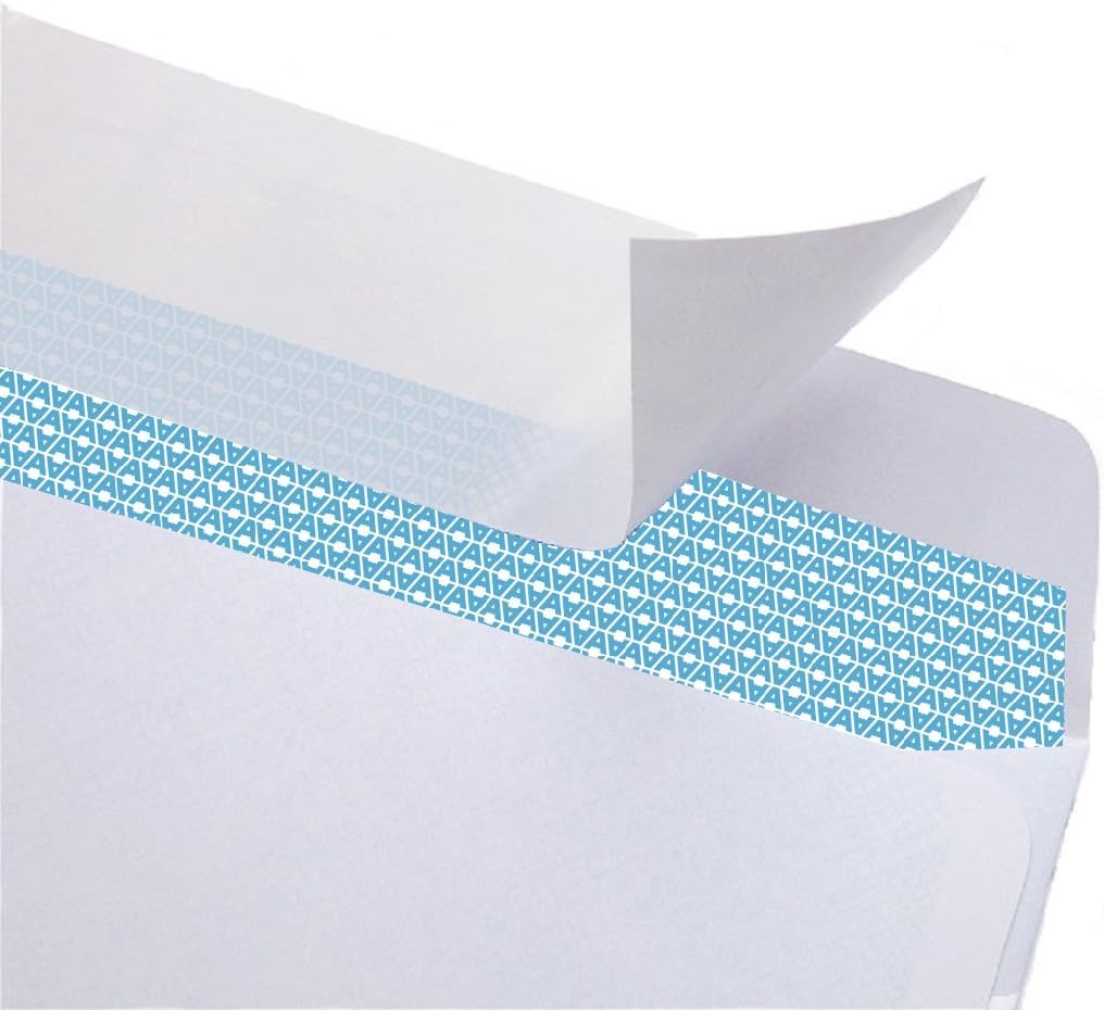 Aimoh 500#10 Security Self Seal Envelopes, Windowless, Premium Security Tint Pattern, Ultra Strong Quick Seal Closure, EnveGuard, Size 4-1/8 x 9-1/2", White, 24LB, 500 Count(34010) - Image 4